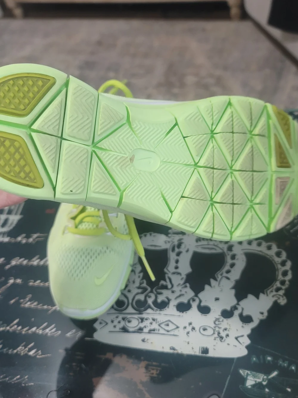 Nike Free 5.0  Women’s Neon Yellow Lace-Up Training Sneakers